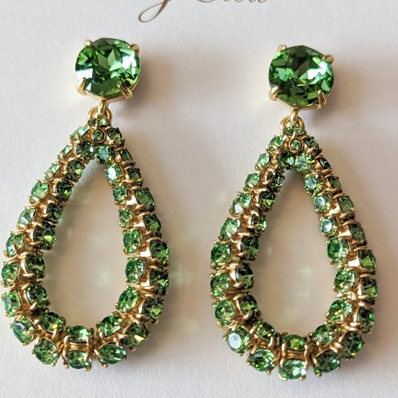 J.Crew Faceted Crystal Teardrop Earrings - Picture 5 of 5